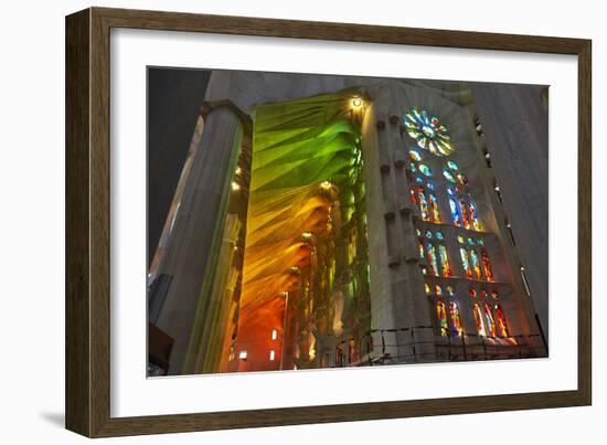 Sagrada Familia, Barcelona, Catalonia, Spain-Mark Mawson-Framed Photographic Print