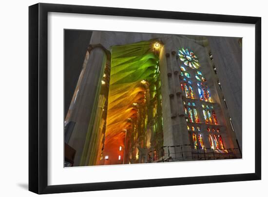 Sagrada Familia, Barcelona, Catalonia, Spain-Mark Mawson-Framed Photographic Print