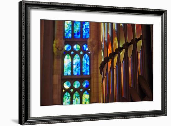 Sagrada Familia, Barcelona, Catalonia, Spain-Mark Mawson-Framed Photographic Print