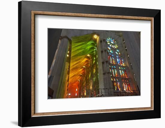 Sagrada Familia, Barcelona, Catalonia, Spain-Mark Mawson-Framed Premium Photographic Print