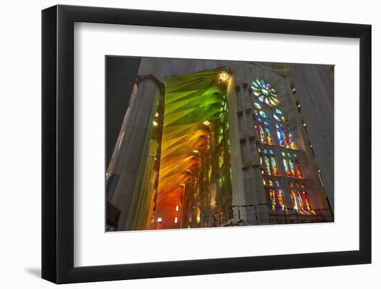 Sagrada Familia, Barcelona, Catalonia, Spain-Mark Mawson-Framed Premium Photographic Print