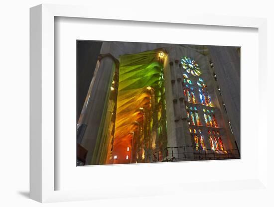 Sagrada Familia, Barcelona, Catalonia, Spain-Mark Mawson-Framed Premium Photographic Print