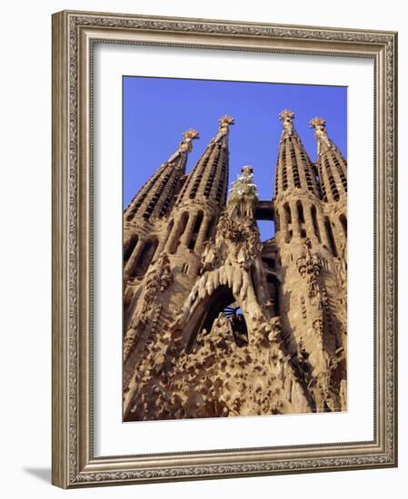 Sagrada Familia Cathedral by Gaudi, East Face Detail, Barcelona, Catalonia, Spain-Charles Bowman-Framed Photographic Print