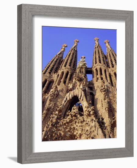 Sagrada Familia Cathedral by Gaudi, East Face Detail, Barcelona, Catalonia, Spain-Charles Bowman-Framed Photographic Print