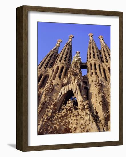 Sagrada Familia Cathedral by Gaudi, East Face Detail, Barcelona, Catalonia, Spain-Charles Bowman-Framed Photographic Print