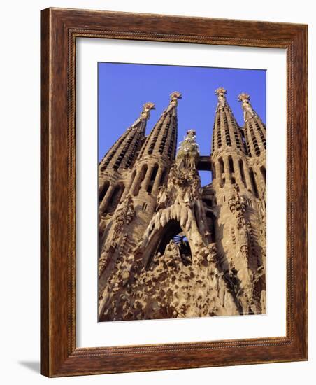 Sagrada Familia Cathedral by Gaudi, East Face Detail, Barcelona, Catalonia, Spain-Charles Bowman-Framed Photographic Print