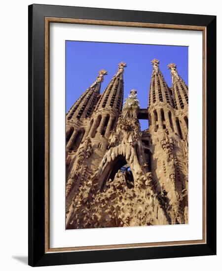 Sagrada Familia Cathedral by Gaudi, East Face Detail, Barcelona, Catalonia, Spain-Charles Bowman-Framed Photographic Print