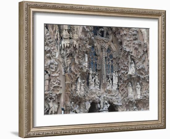 Sagrada Familia Cathedral by Gaudi, UNESCO World Heritage Site, Barcelona, Catalunya, Spain-Nico Tondini-Framed Photographic Print