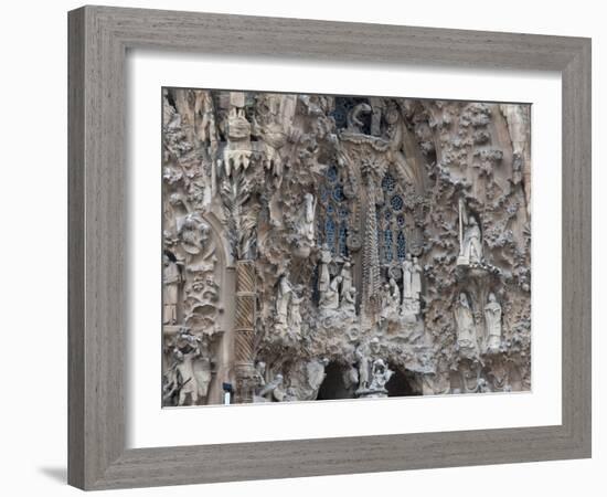 Sagrada Familia Cathedral by Gaudi, UNESCO World Heritage Site, Barcelona, Catalunya, Spain-Nico Tondini-Framed Photographic Print