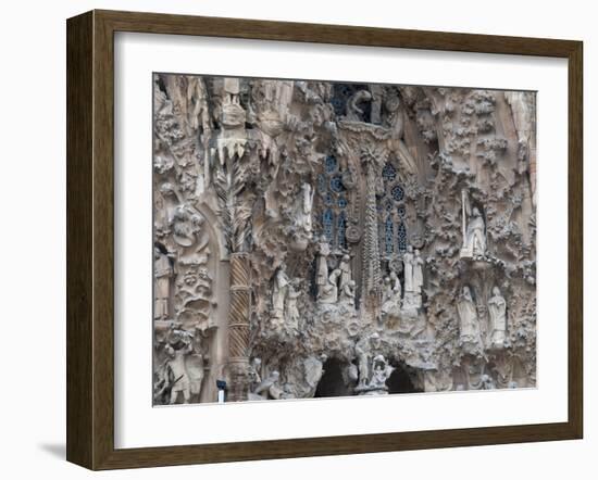 Sagrada Familia Cathedral by Gaudi, UNESCO World Heritage Site, Barcelona, Catalunya, Spain-Nico Tondini-Framed Photographic Print