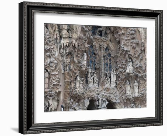 Sagrada Familia Cathedral by Gaudi, UNESCO World Heritage Site, Barcelona, Catalunya, Spain-Nico Tondini-Framed Photographic Print