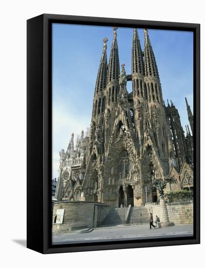 Sagrada Familia, the Gaudi Cathedral in Barcelona, Cataluna, Spain, Europe-Jeremy Bright-Framed Premier Image Canvas