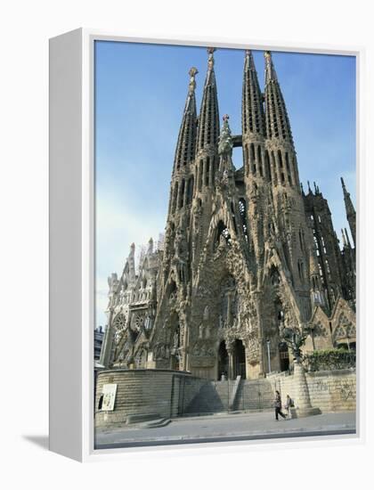 Sagrada Familia, the Gaudi Cathedral in Barcelona, Cataluna, Spain, Europe-Jeremy Bright-Framed Premier Image Canvas