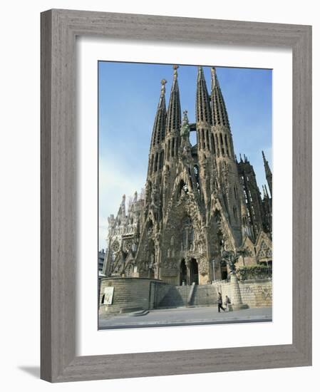 Sagrada Familia, the Gaudi Cathedral in Barcelona, Cataluna, Spain, Europe-Jeremy Bright-Framed Photographic Print