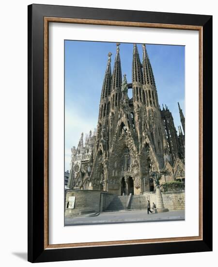 Sagrada Familia, the Gaudi Cathedral in Barcelona, Cataluna, Spain, Europe-Jeremy Bright-Framed Photographic Print