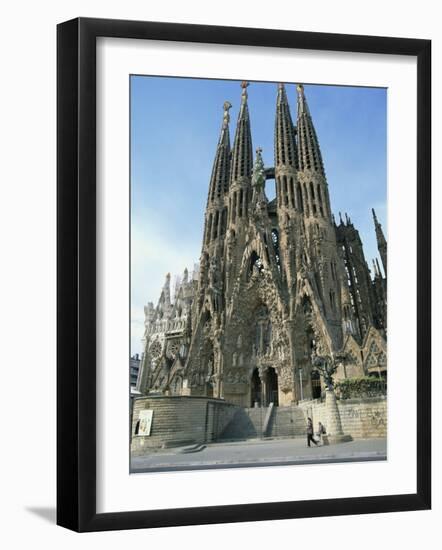 Sagrada Familia, the Gaudi Cathedral in Barcelona, Cataluna, Spain, Europe-Jeremy Bright-Framed Photographic Print