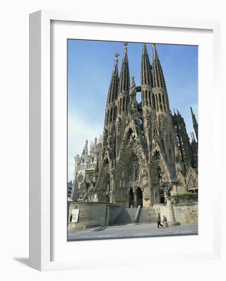 Sagrada Familia, the Gaudi Cathedral in Barcelona, Cataluna, Spain, Europe-Jeremy Bright-Framed Photographic Print