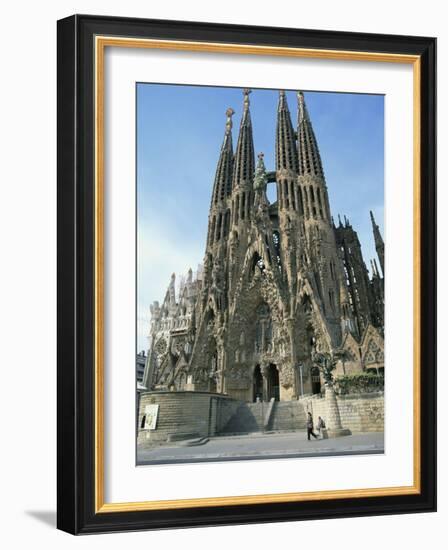 Sagrada Familia, the Gaudi Cathedral in Barcelona, Cataluna, Spain, Europe-Jeremy Bright-Framed Photographic Print