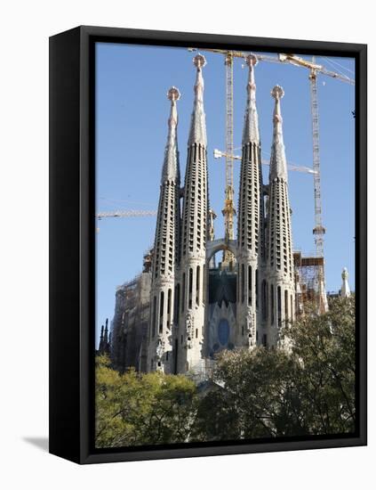 Sagrada Familia Towers and Spires, UNESCO World Heritage Site, Barcelona, Catalonia, Spain, Europe-null-Framed Premier Image Canvas