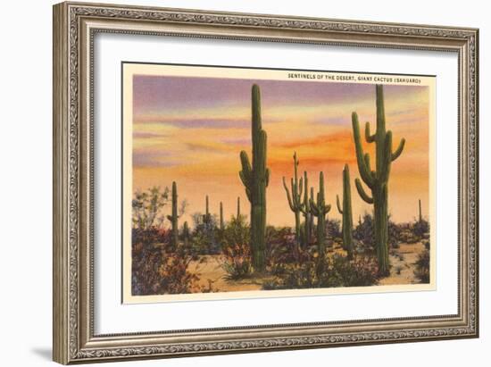 Saguaro Cacti-null-Framed Art Print