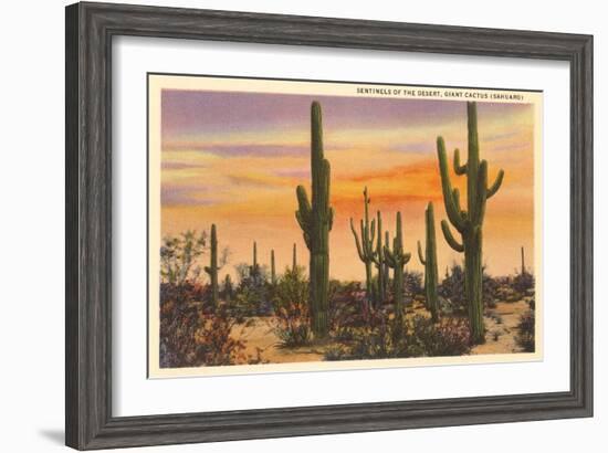 Saguaro Cacti--Framed Art Print