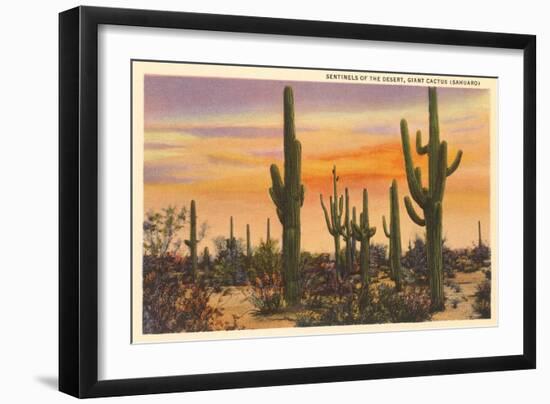 Saguaro Cacti-null-Framed Art Print