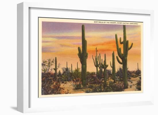 Saguaro Cacti-null-Framed Premium Giclee Print