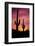 Saguaro Cactus at Sunrise under Gates Pass, Tucson Mountain Park, Arizona-Russ Bishop-Framed Photographic Print