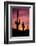 Saguaro Cactus at Sunrise under Gates Pass, Tucson Mountain Park, Arizona-Russ Bishop-Framed Photographic Print