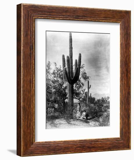 Saguaro Fruit Gatherers-Edward S Curtis-Framed Giclee Print