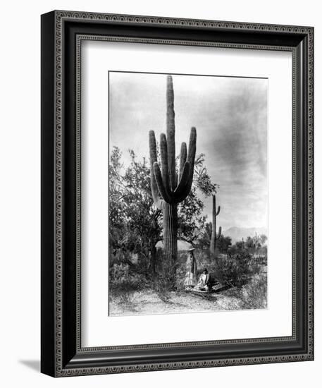 Saguaro Fruit Gatherers-Edward S Curtis-Framed Giclee Print