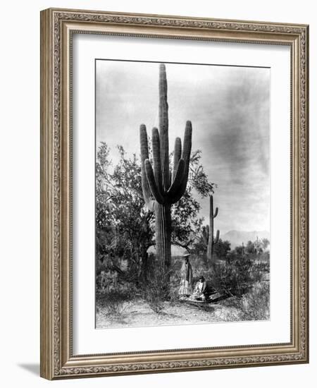 Saguaro Fruit Gatherers-Edward S Curtis-Framed Giclee Print