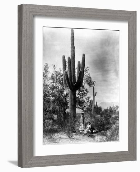 Saguaro Fruit Gatherers-Edward S Curtis-Framed Giclee Print