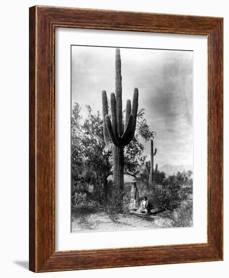 Saguaro Fruit Gatherers-Edward S Curtis-Framed Giclee Print