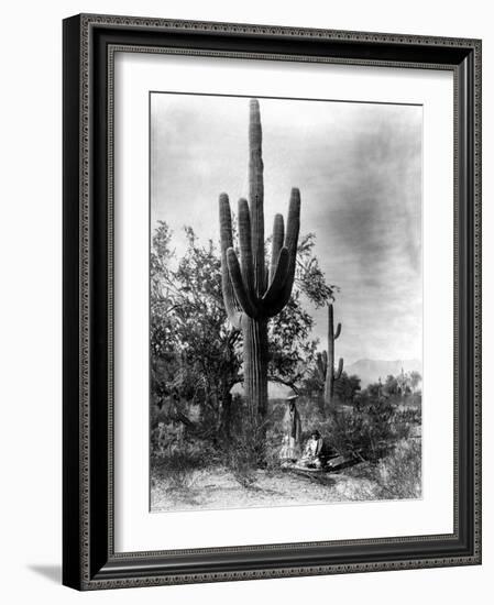 Saguaro Fruit Gatherers-Edward S Curtis-Framed Giclee Print