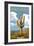 Saguaro National Park, Arizona - Roadrunner and Trail-Lantern Press-Framed Premium Giclee Print