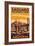 Saguaro National Park, Arizona-Lantern Press-Framed Premium Giclee Print