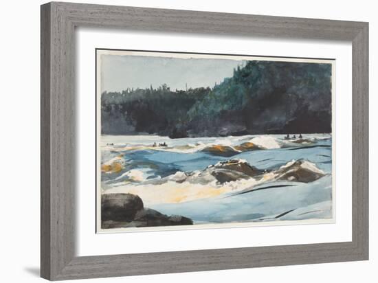 Saguenay River, Lower Rapids, 1897 (W/C on Paper)-Winslow Homer-Framed Giclee Print