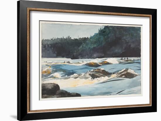 Saguenay River, Lower Rapids, 1897 (W/C on Paper)-Winslow Homer-Framed Giclee Print