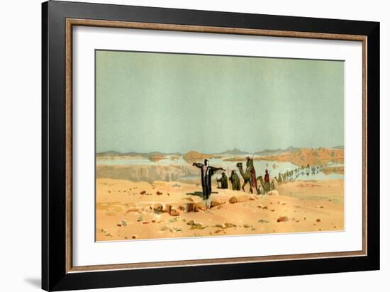 Sahara 19th Century Desert Camels-null-Framed Giclee Print