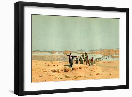 Sahara 19th Century Desert Camels-null-Framed Giclee Print