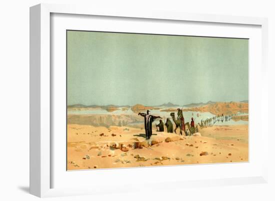 Sahara 19th Century Desert Camels-null-Framed Giclee Print