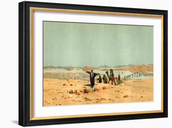 Sahara 19th Century Desert Camels-null-Framed Giclee Print