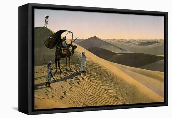 Sahara desert, Egypt, Late 19th - Early 20th century-null-Framed Premier Image Canvas