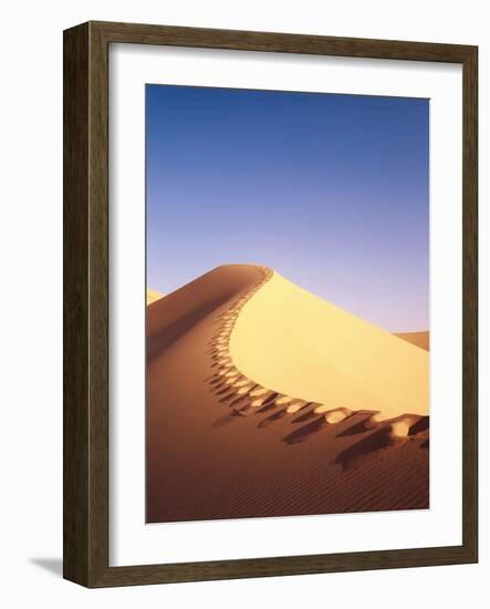 Sahara, Sand Dune, Footprints-Thonig-Framed Photographic Print