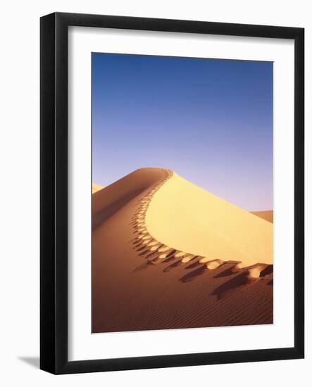 Sahara, Sand Dune, Footprints-Thonig-Framed Photographic Print