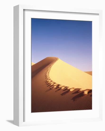 Sahara, Sand Dune, Footprints-Thonig-Framed Photographic Print