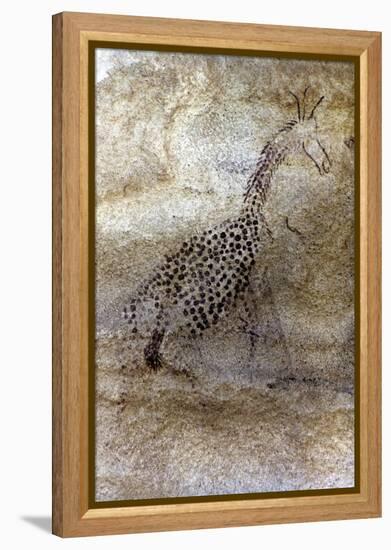 Saharan Rock Painting-null-Framed Premier Image Canvas