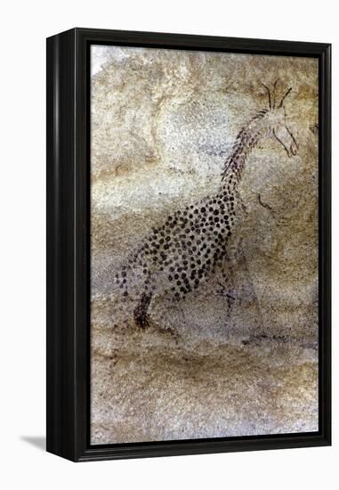 Saharan Rock Painting-null-Framed Premier Image Canvas