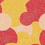Japanese Autumn Seamless Circle Dots Kimono Pattern-sahua d-Framed Stretched Canvas